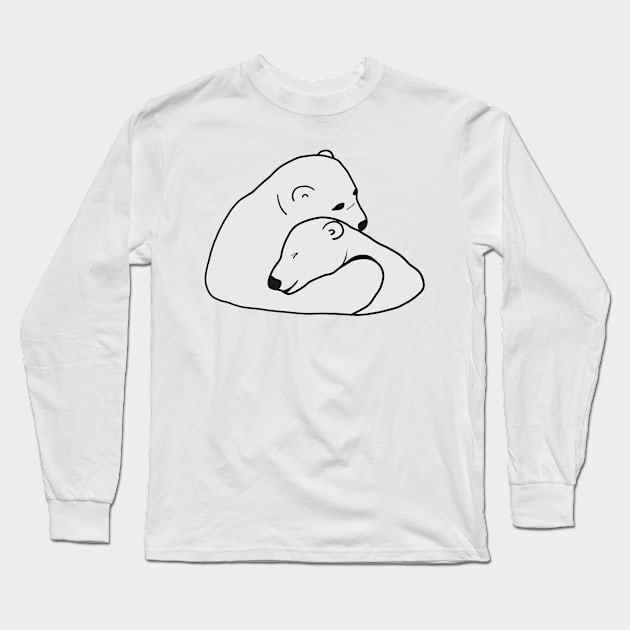 White bear Long Sleeve T-Shirt by EmeraldWasp